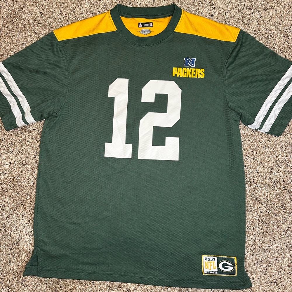 Aaron Rodgers #12 Green Bay Packers NFL Team Apparel Jersey in Men’s Size Large
